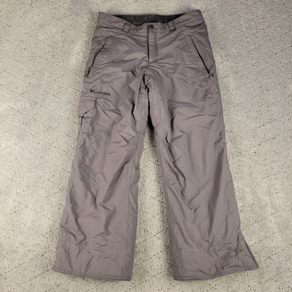 Columbia Snow Pants Mens 30x27 Gray Ski Omni Shield Insulated Waterproof